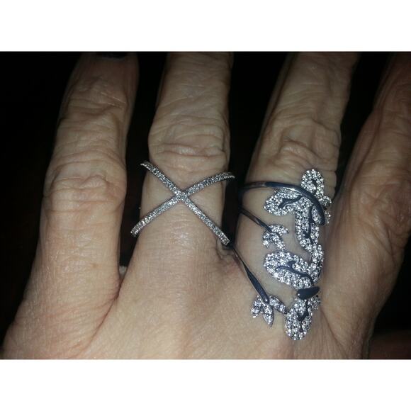 Victoria Wieck 2.55ct Absolute™ "Butterflies" Sterling Silver Ring 9 j100344 - Picture 3 of 5